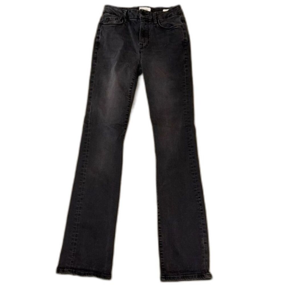 FRAME Le Mini Boot Jeans Billups Gray Size 28 Mid Rise 32" Inseam Designer Denim